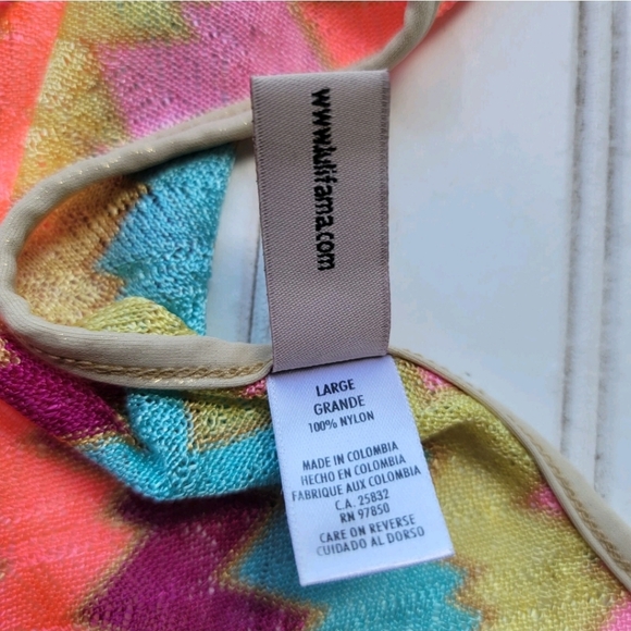 Luli Fama Size Large Cabana V-Neck Swim Cover-Up Dress - Picture 5 of 6